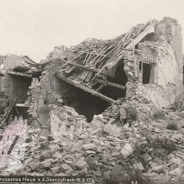 Kras - Uničena hiša 1917