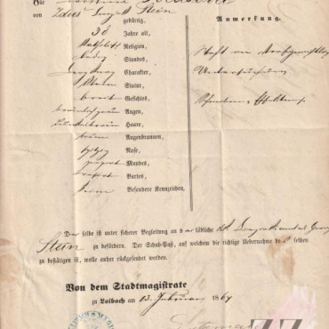 <a href="https://zakladnicazgodovine.si/product/odgonski-potni-list-ljubljana-laibach-kamnik-stein-1867/">Odgonski potni list Ljubljana (Laibach) – Kamnik (Stein) 1867</a> Dokumenti, Avtogrami in Pisma