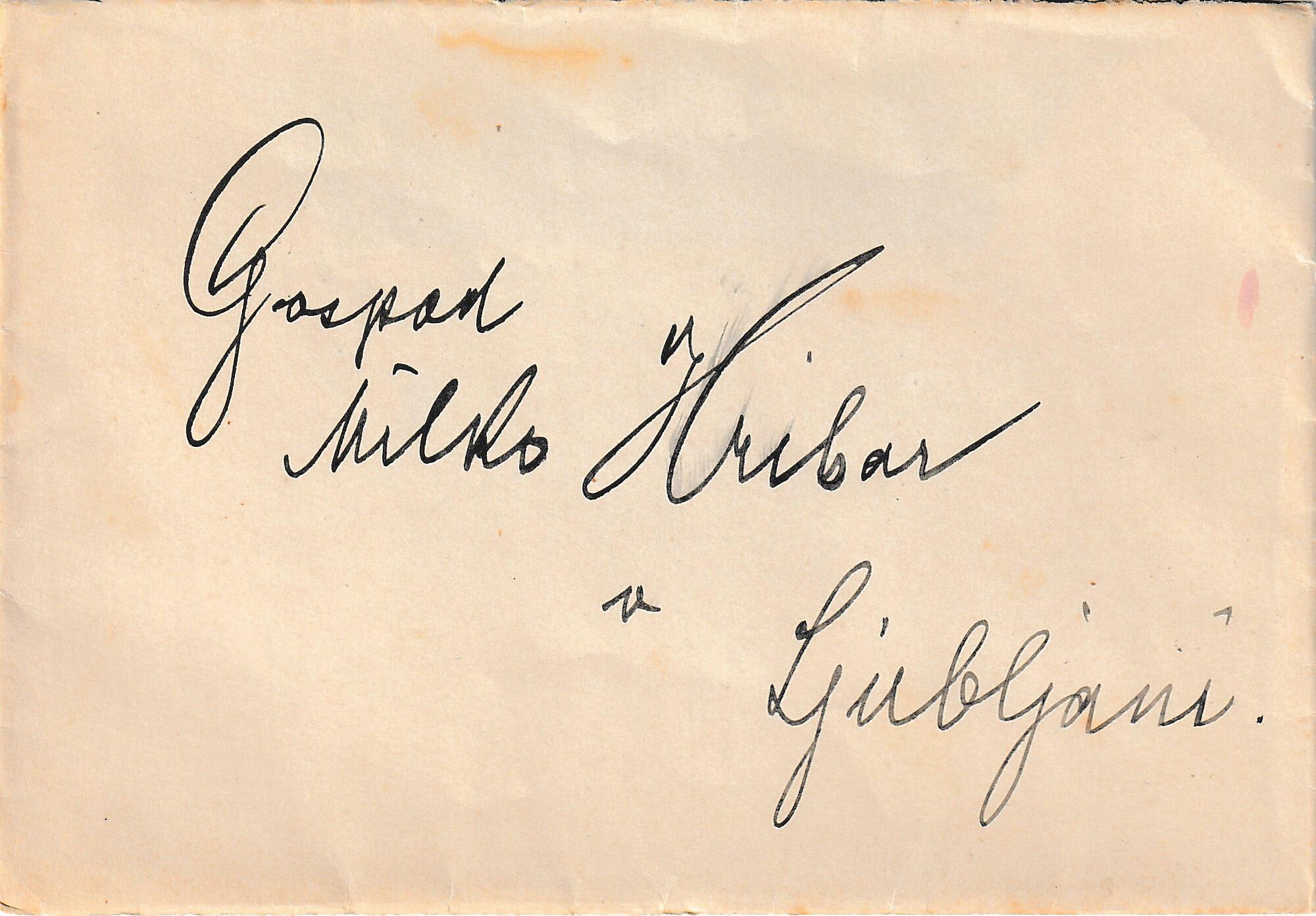 Pismo – Ivan Hribar – 1920 Dokumenti, Avtogrami in Pisma Pismo – Ivan Hribar – 1920 Dokumenti, Avtogrami in Pisma