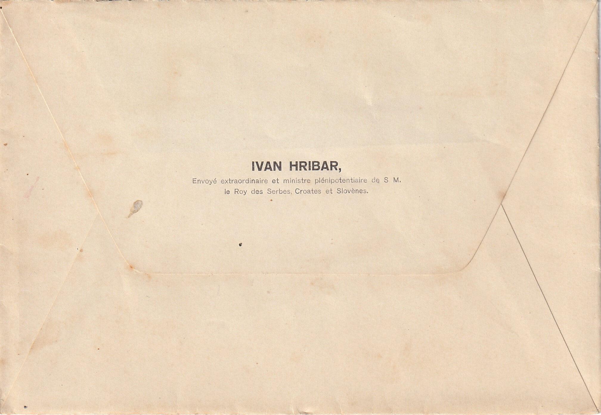 Pismo – Ivan Hribar – 1920 Dokumenti, Avtogrami in Pisma Pismo – Ivan Hribar – 1920 Dokumenti, Avtogrami in Pisma