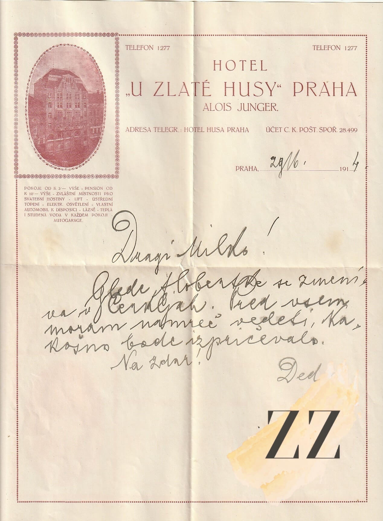 Pismo Ivana Hribarja svojemu nezakonskemu sinu – 1914 Dokumenti, Avtogrami in Pisma Pismo Ivana Hribarja svojemu nezakonskemu sinu – 1914 Dokumenti, Avtogrami in Pisma
