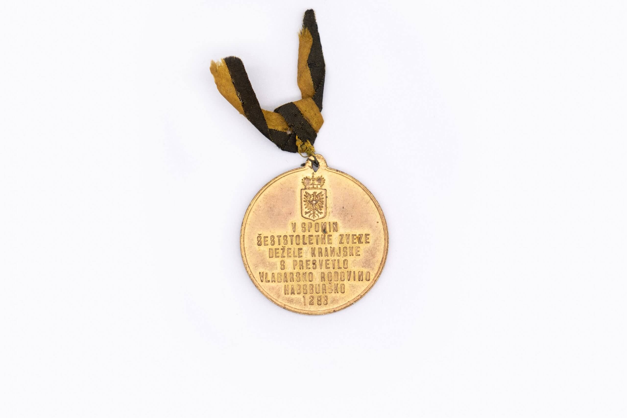 Spominska medalja – šestoletna zveza dežele Kranjske – 1883 Civilne medalje in značke Spominska medalja – šestoletna zveza dežele Kranjske – 1883 Civilne medalje in značke