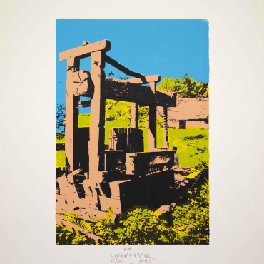 <a href="https://zakladnicazgodovine.si/product/izidor-jalovec-presa-1990/">Izidor Jalovec: Preša, 1990</a> Umetnine in Grafike
