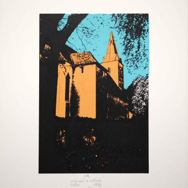 <a href="https://zakladnicazgodovine.si/product/izidor-jalovec-cerkev-v-tisini-1990/">Izidor Jalovec: Cerkev v tišini, 1990</a> Umetnine in Grafike