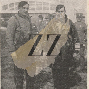 Razglednica: Kapetan Tadija Sondermajer in Leonid Bajdak, 1931