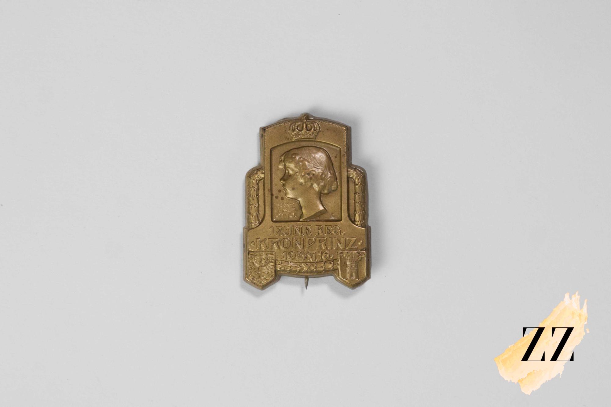 Značka: 17 INF. REG. Kronprinz, IR17 Militarije Značka: 17 INF. REG. Kronprinz, IR17