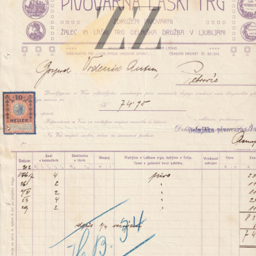 <a href="https://zakladnicazgodovine.si/product/lasko-zalec-faktura-pivovarna-laski-trg-1912/">Laško, Žalec: faktura Pivovarna Laški trg, 1912</a> Dokumenti, Avtogrami in Pisma