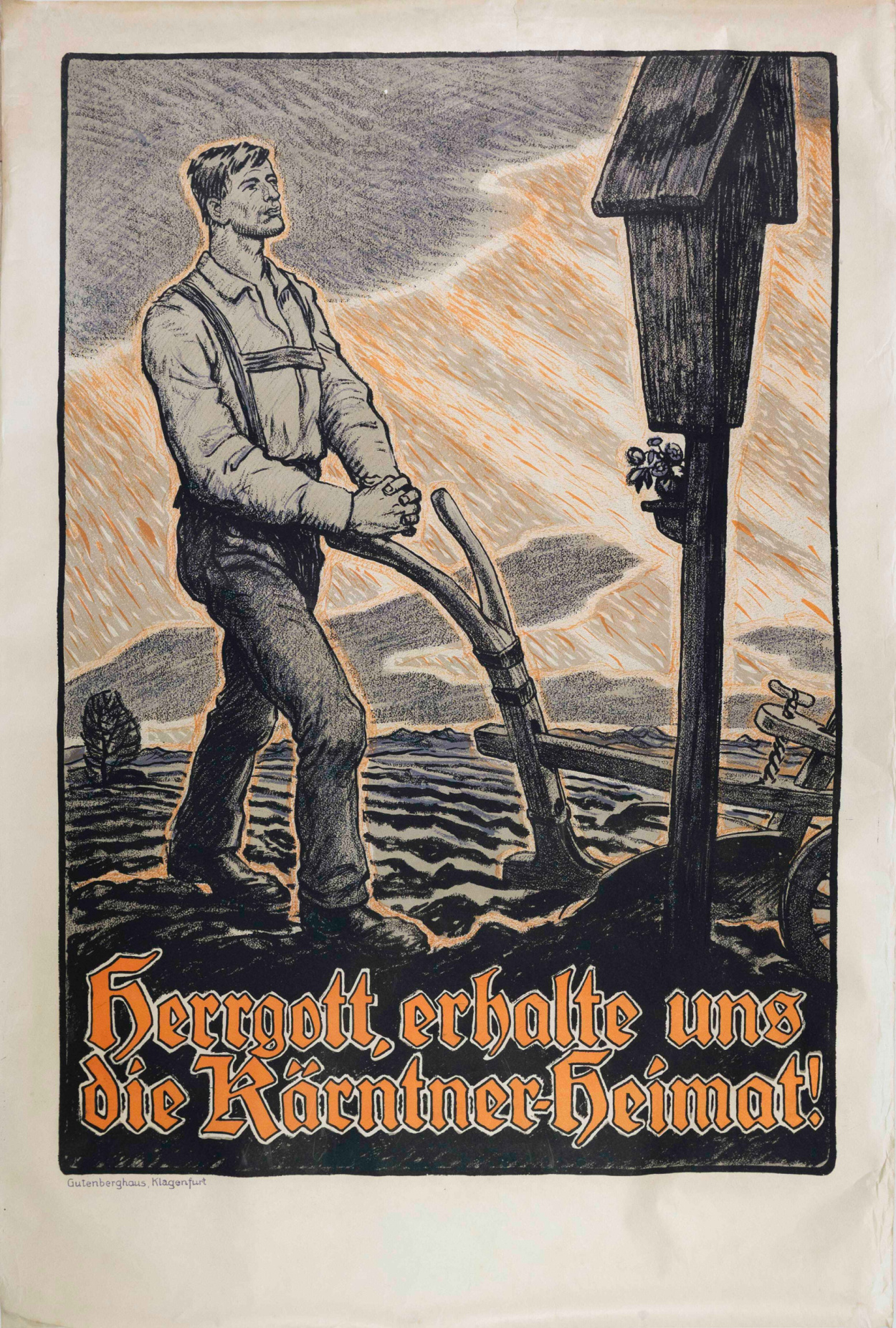Plakat: Koroški plebiscit, Herrgott, erhalte uns die Kärntner-heimat! 1920 Plakati Plakat: Koroški plebiscit, Herrgott, erhalte uns die Kärntner-heimat! 1920