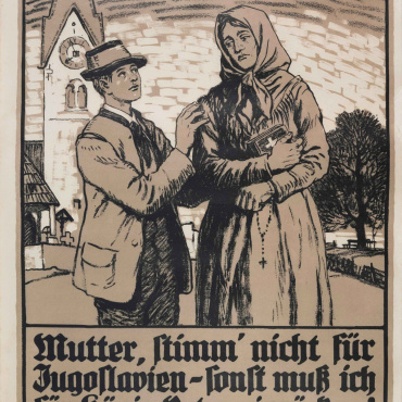 Plakat: Koroški plebiscit, Mutter, stimm´ nicht, 1920