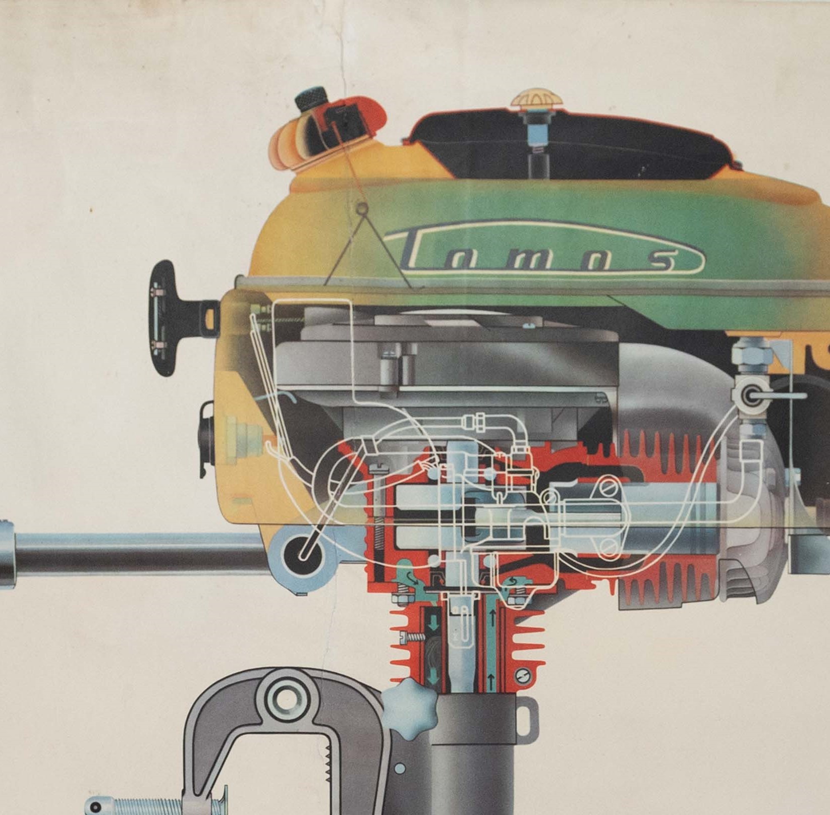 Plakat – Tomos – izvenkrmni motor 06K, 1960-ta Plakati Plakat - Tomos - izvenkrmni motor 06K, 1960-ta - slika 2