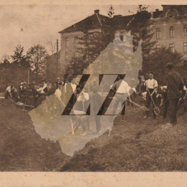 Ljubljana: Gradnja Sokolskega doma, 1923