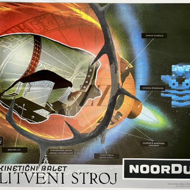 Novi kolektivizem (NSK): Noordung: Kozmokinetični balet »Molitveni stroj« plakat