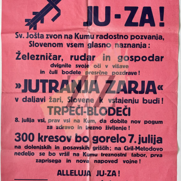 Plakat: Treznostni tabor, Kum - Sv. Jošt