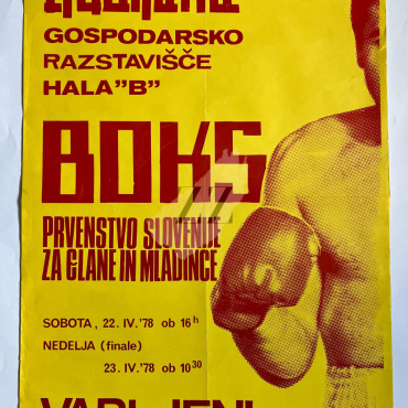Plakat: boks, slovensko prvenstvo, 1978