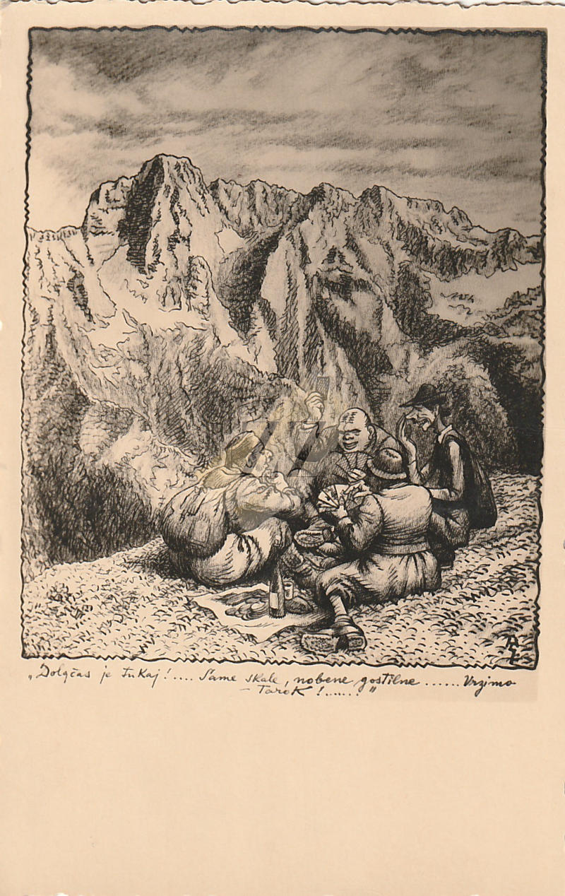Smrekar, Hinko: Kvartači, 1936 Razglednice Smrekar, Hinko: Kvartači, 1936