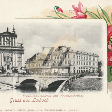 Ljubljana: Prešernov trg, frančiškanska cerkev